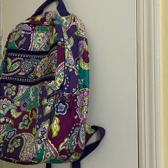 Vera Bradley - PURPLE PAISLEY FLORAL BACKPACK - Picture 3 of 16